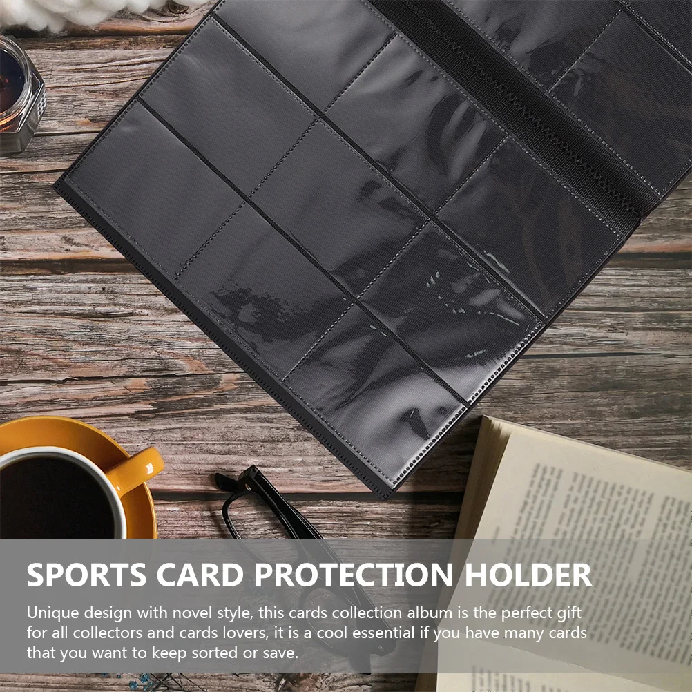 Soporte para carpetas de tarjetas comerciales, álbum duradero para tarjetas de juegos deportivas, almacenamiento de colección, soporte de protección para tarjetas deportivas
