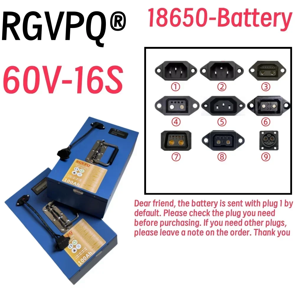 

Air fast transportation，60V100AH，Send within 24 hours，18650 lithium battery，Lithium battery pack，Suitable for motors below 3000W