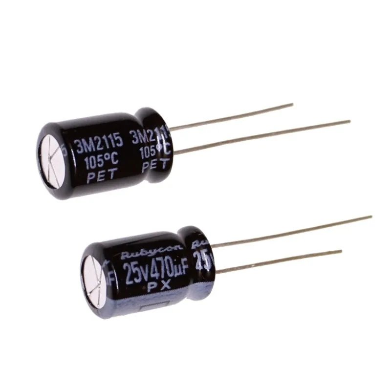 (10pcs) 470UF 25V aluminum electrolytic capacitor 25v470uf 8 * 11.5 mm  Rubycon capacitor PX  rubycon capacitors