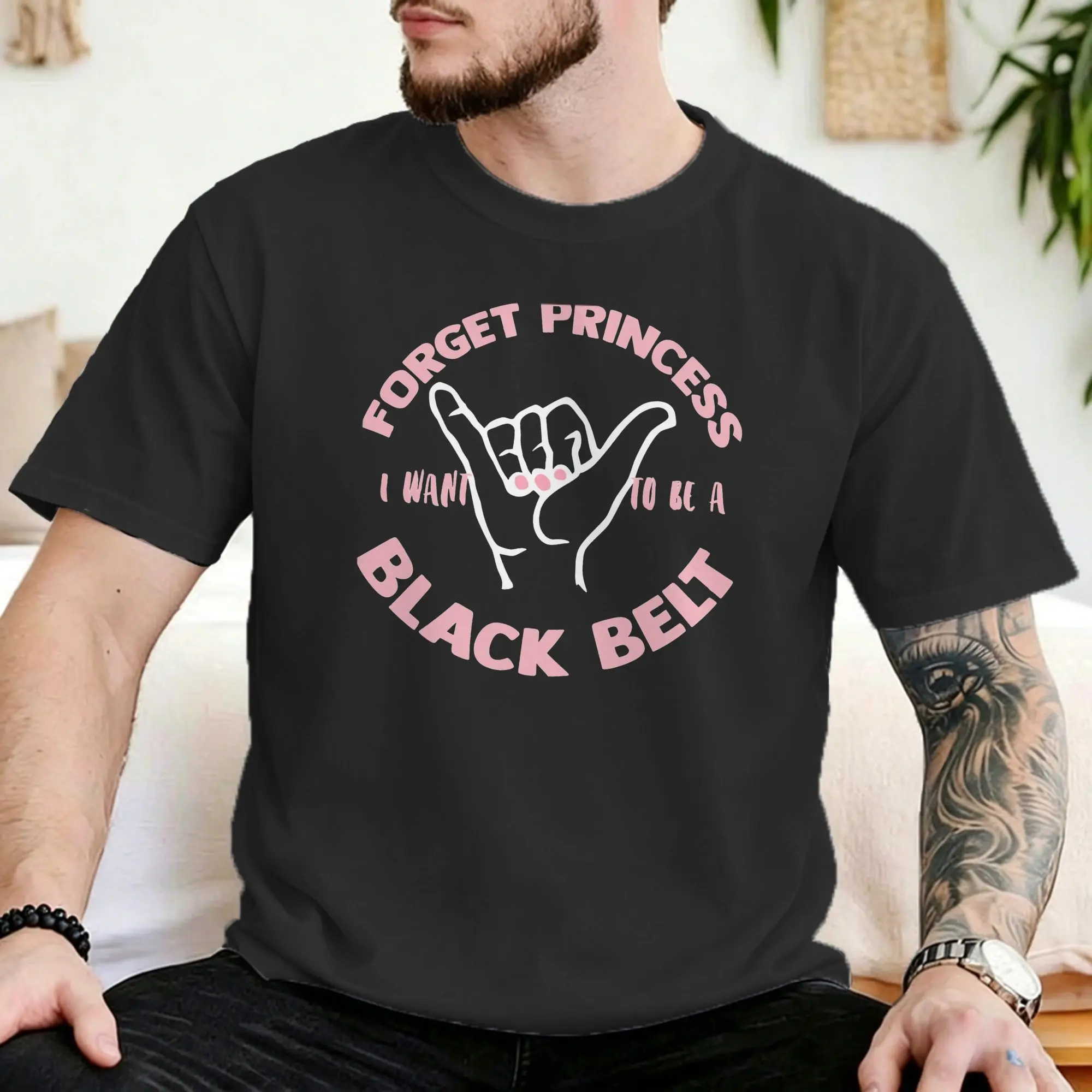 Vintage Jiu Jitsu BJJ Brazilian T-Shirt for Men Women Cotton T Shirts Forget Princess To Be A Black Belt Shirt Plus Size Clothes
