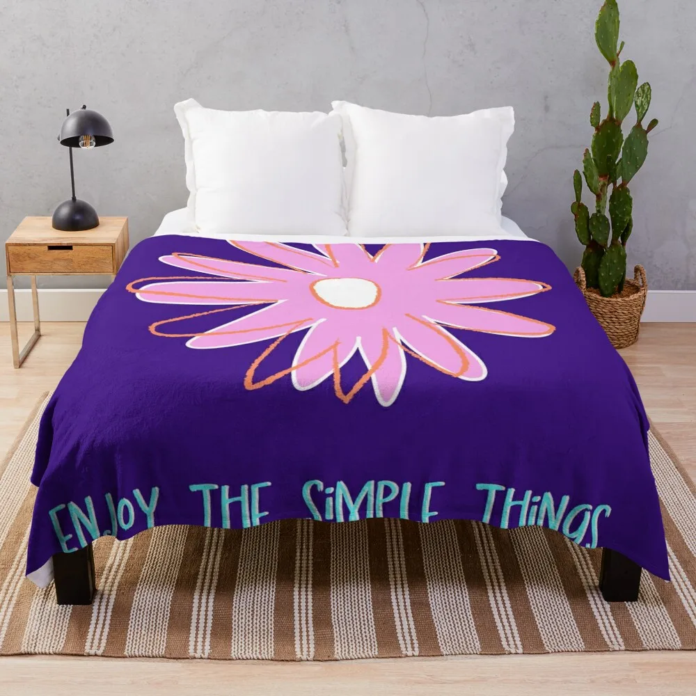 Enjoy the simple things Throw Blanket Soft Soft Plaid Sofa Throw Blankets