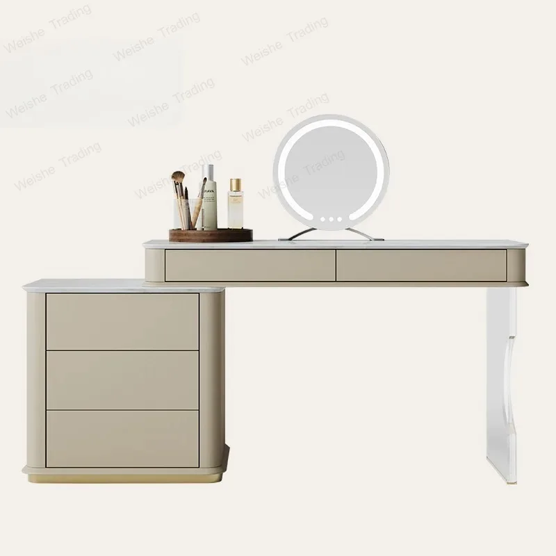 Italian dresser villa master bedroom makeup table storage cabinet luxury light luxury dresser chest cabinet integrated