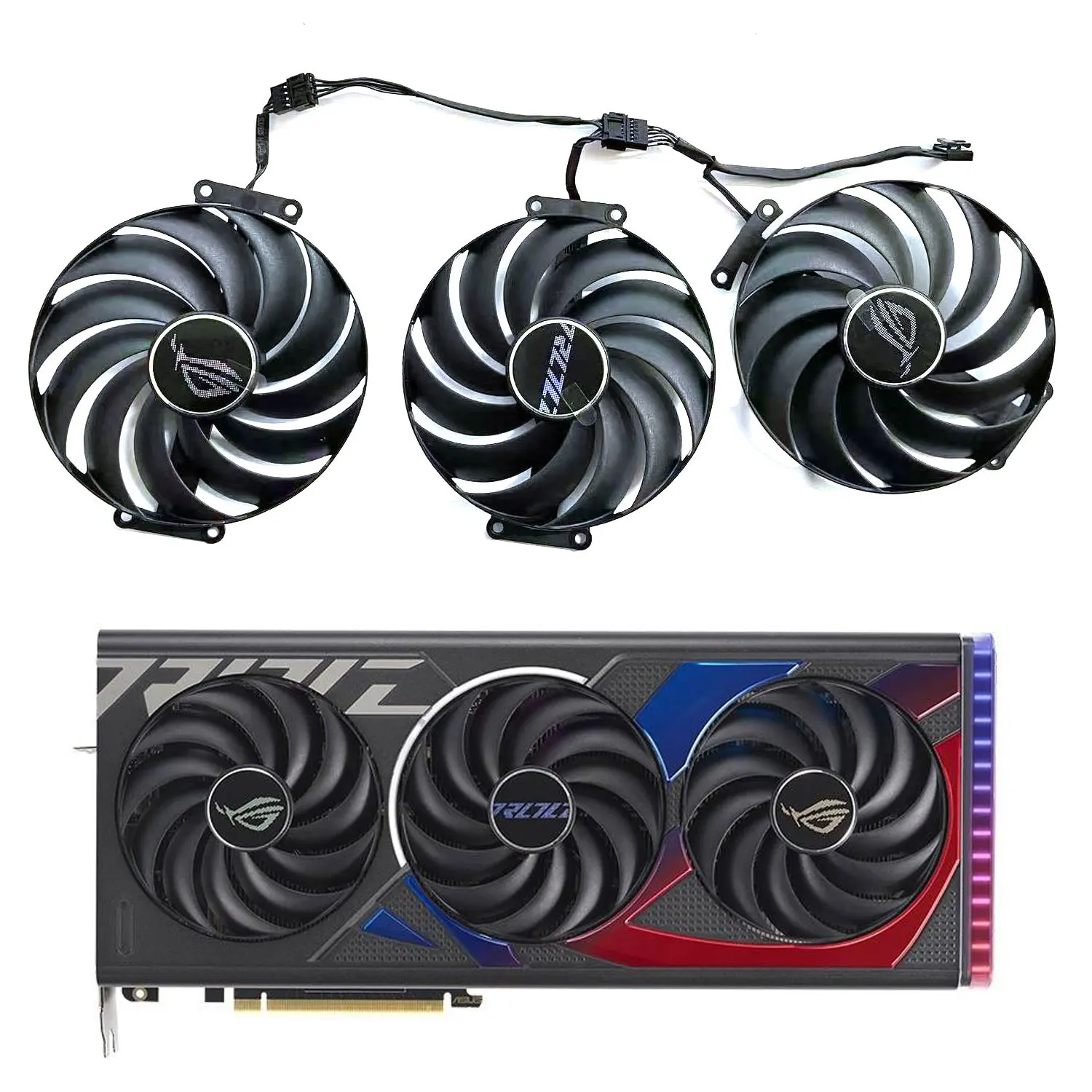 

New for ASUS GeForce RTX 4070 4070Ti ROG STRIX OC Graphics Card Cooling 7PIN FD10015M12D T12215SU RTX4070 TI GPU Fan