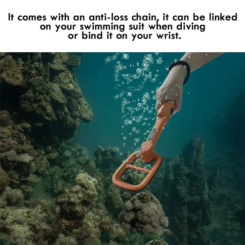 GT120 Handheld Diving Metal Detector Pinpointer Pointer Probe Waterproof Metal Pinpointing 4.2Inch Search Coil-Y41A