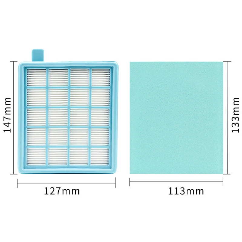 -ESTR 7Pcs/Lot Filter Mesh HEPA Filters For Vacuum Cleaner FC8515 FC8516 FC8517 FC8470 FC8471 FC8630 FC8631 FC8632