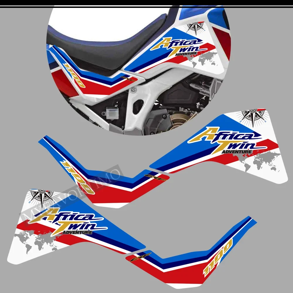 

Africa Twin Tank Pad For Honda CRF1100 CRF 1100 L Adventure ADV Visor Set Stickers Decal Kit Protection Side 2019 2020 2021