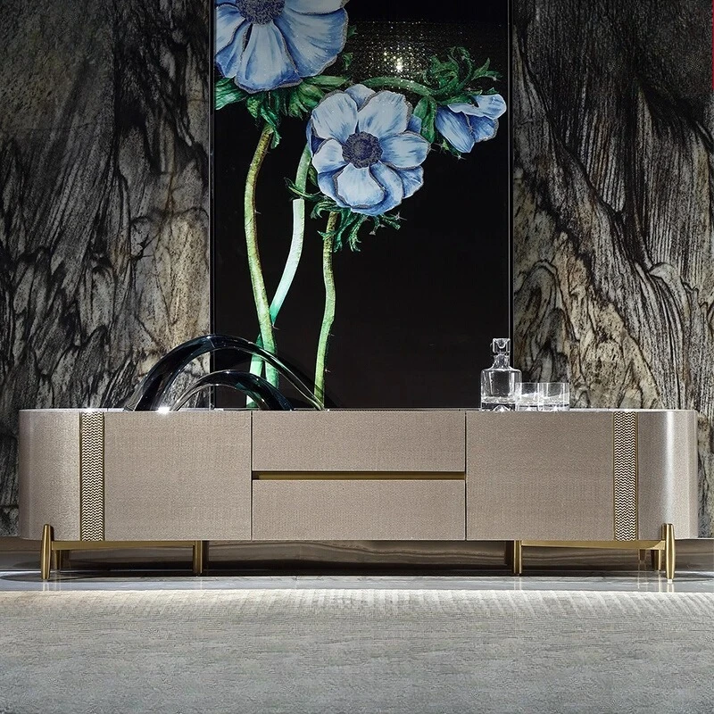 

Консоль Роскошный ТВ-стол Камин Монитор Гостиная Прихожая Эстетический ТВ-стол Офисный органайзер Muebles Реплика мебели