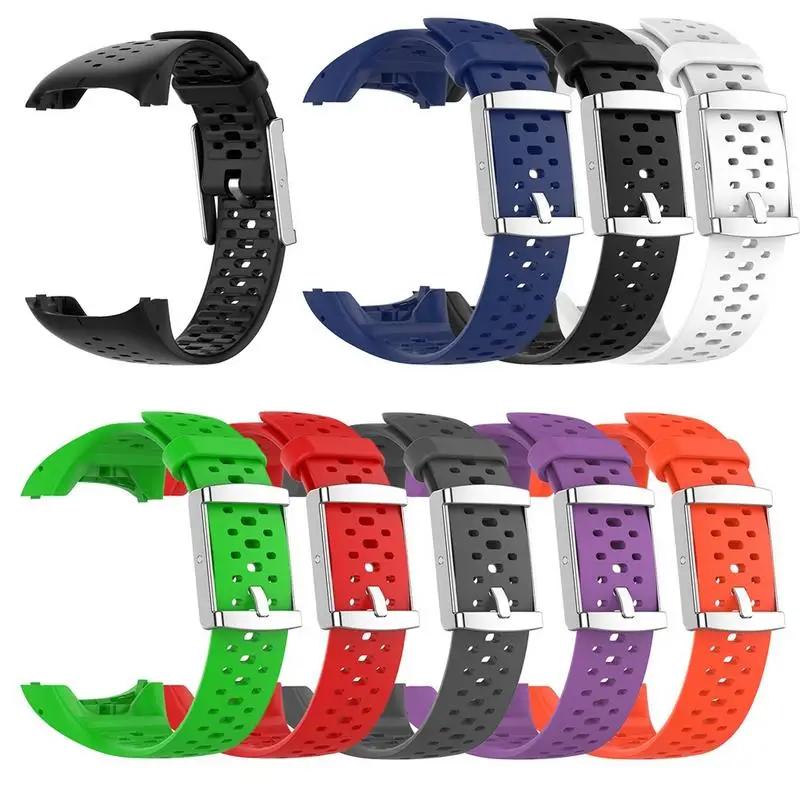 Silicone Watch Band Breathable Replacement Wrist Band Strap With Tools For Polar M400 M430 GPS Running Smart Sports Watch