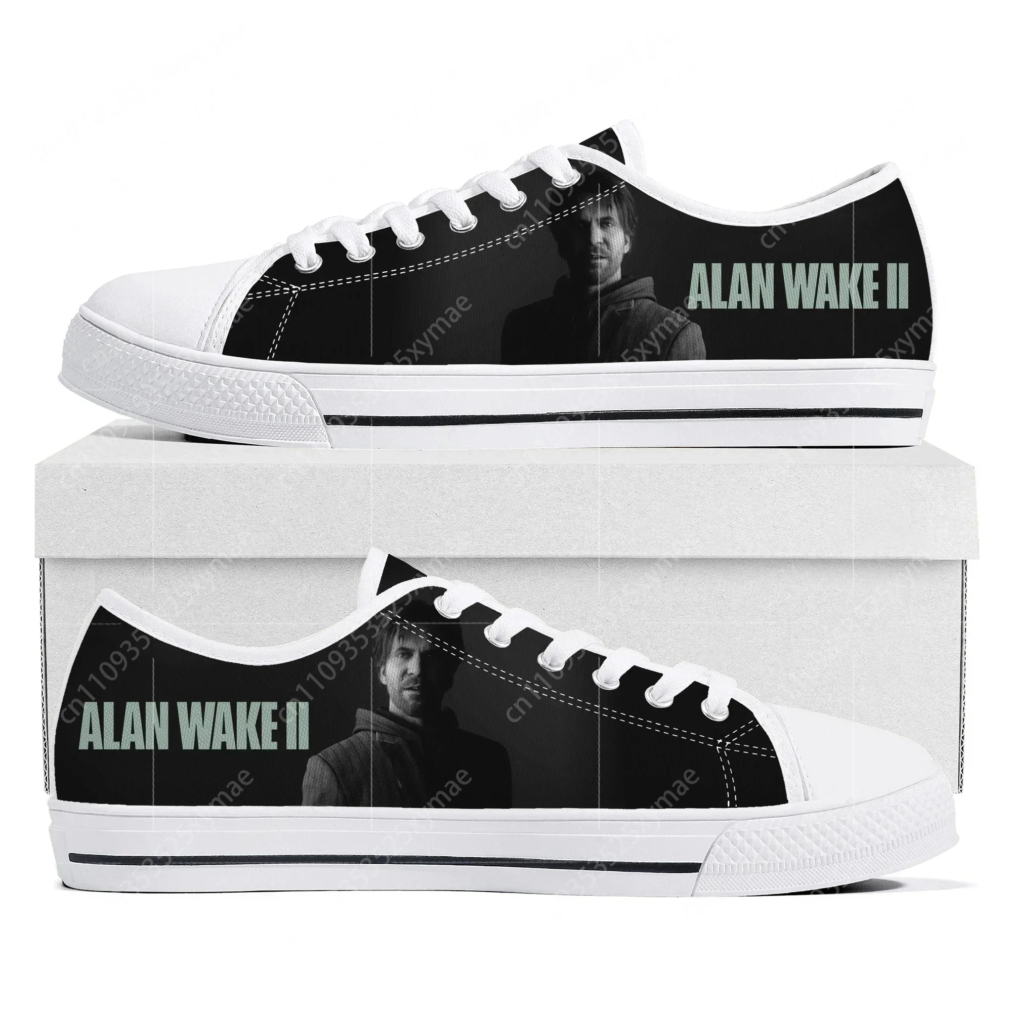 

Alan Wake2 Low Top Sneakersh Hot 3D Game Womens Mens Teenager Fashion Canvas Sneaker Couple Custom Built Shoes