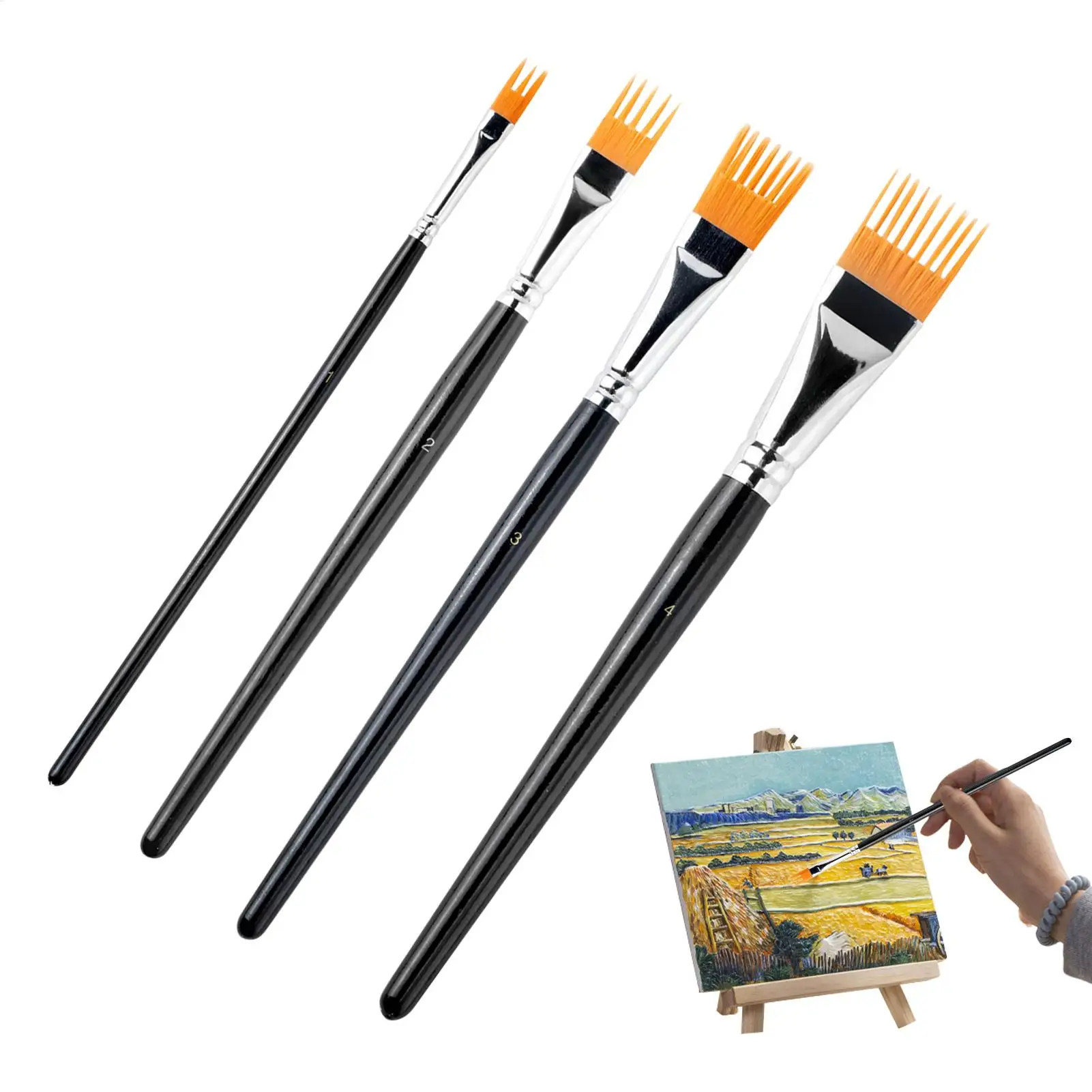 conjunto-de-4-pinceis-serrilhados-para-pintura-em-aquarela-Oleo-e-digital-pinceis-artisticos-para-paisagens-e-folhas-para-artistas-e-estudantes