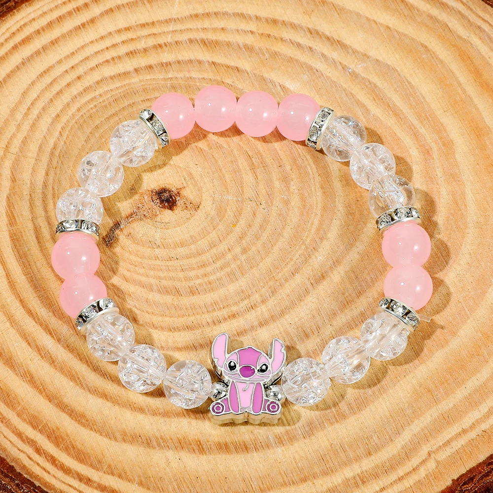 ديزني الكرتون غرزة الملاك زوجين أساور للنساء الرجال الإسورة كريستال الخرز غرزة سوار #5