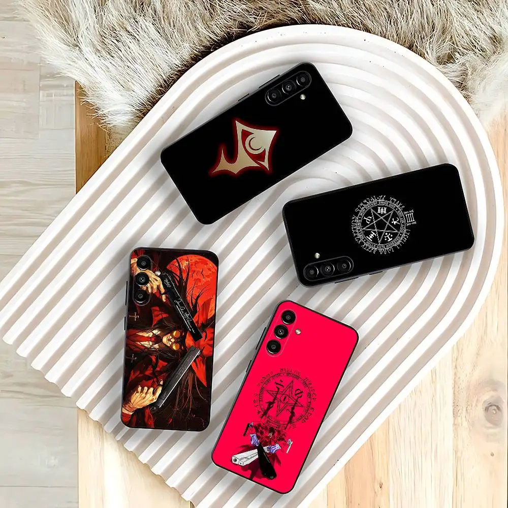 أنيمي A-Alucard H-Hellsing جراب هاتف لسامسونج غالاكسي A73,31,32,72,41,53,52,71,22,5G,Note,J7,8,9 غطاء أسود ناعم