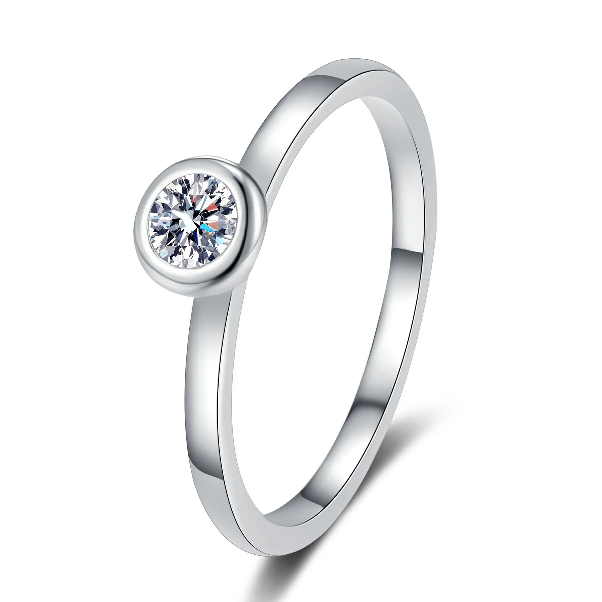 Unique Non-repetitive Niche Ring 0.3ct Women Moissanite PT950 Platinum Daily First Choice