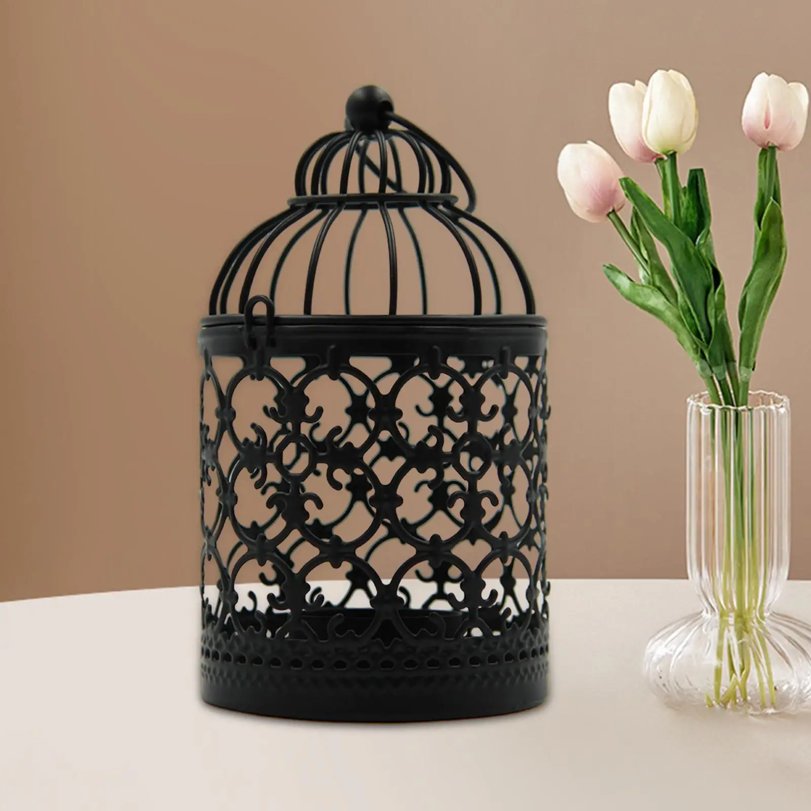 

Hallow Candle Holder Ornament Table Centerpieces Metal Tea Light Holder for Living Room Anniversary Farmhouse Home Wedding
