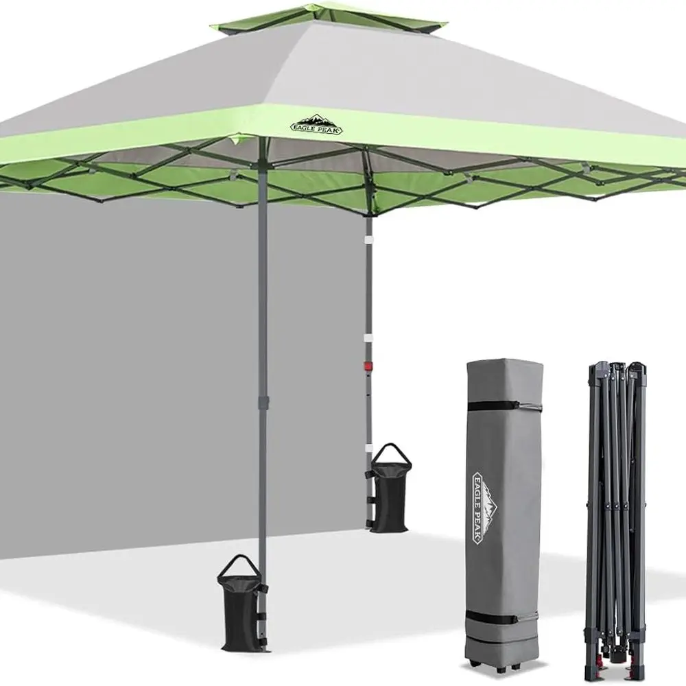 

Удобная палатка 13x13 с одной стеной и шторкой для конфиденциальности, 169 кв. футов, серые солнцезащитные прикрытия