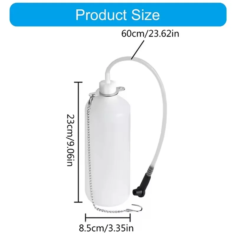 ABBK-bouteille de purge de liquide de frein 1L ensemble d'outils de purge de frein système de freinage d'extracteur de liquide de frein automatique Flexible