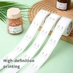 Self-Adhesive Freezer Refrigerator Food Storage Paper Sticker Labels White Date Stickers For Home Storage Tags 250pcs/roll