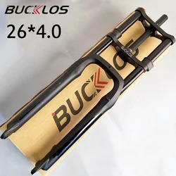 BUCKLOS Snow Beach Bicycle Fork 26*4.0 Inch Bike Fat Fork Ultralight Air Suspension BMX MTB DH Fork Double Shoulder Bike Part