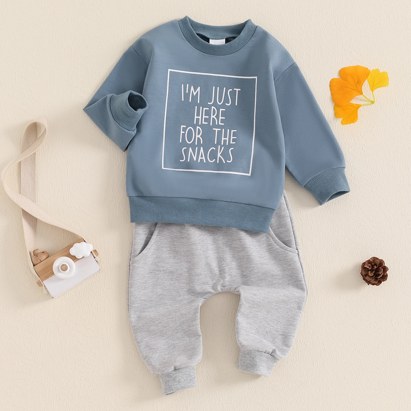 Tregren Kids Boy Fall Outfits Letter Print Long Sleeve Sweatshirts and Long Pants 2Pcs Set Fall Outfits