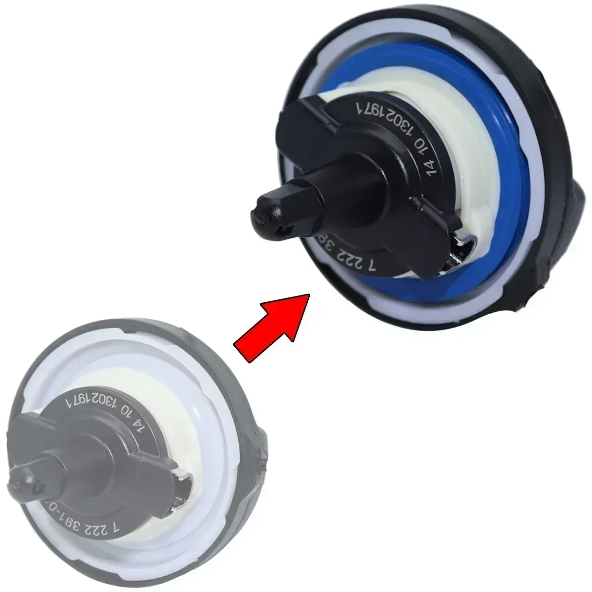 2pc Tappo Gas Paraolio Carburante per Mini Cooper R50 R52 R53 R55 R56 R57 R58 R59 R60 R61 00-21 Serbatoio Collo Guarnizione Rondella V Forma Anello Parti