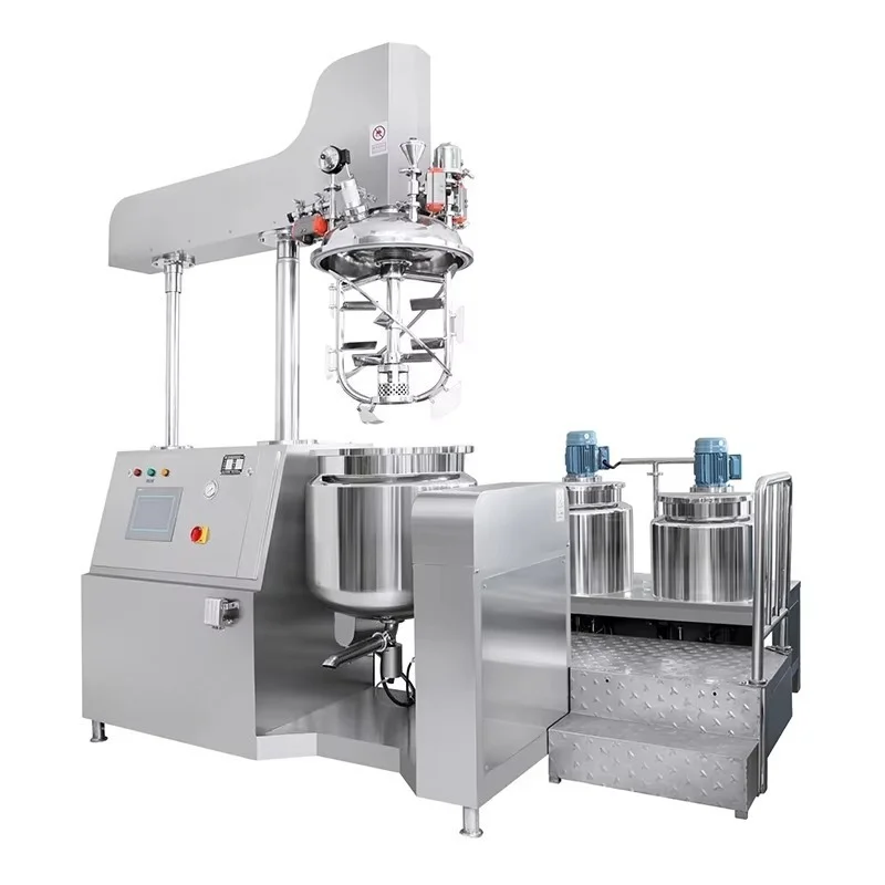 Customized 100L-500L Industrial Vacuum Homogenizer Emulsifier With Drive Motor Gear For Cosmetic Chemical Food Material