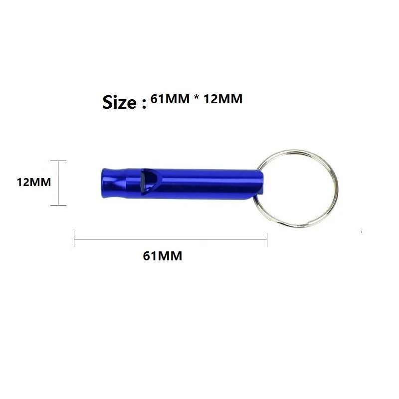 Cheap Whistle Keychain Self Defense Outdoor Multifunctional Metal Aluminum SOS First Aid Whistle Explore Keyring Key Chain