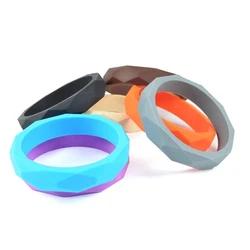 Alto 1 pz braccialetto dentizione Silicone bambino braccialetto massaggiagengive polsino Aldut formato moda masticare giocattolo perline in Silicone gioielli infermieristica