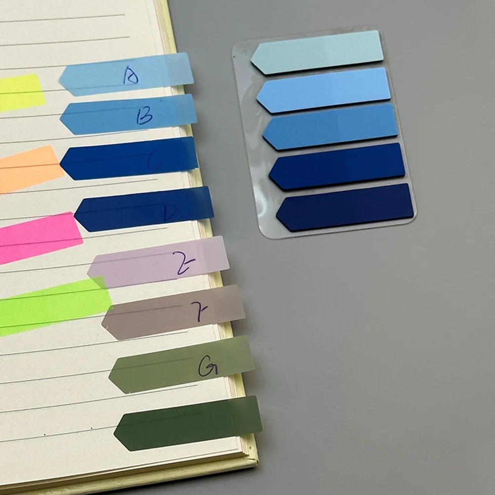 

Colorful Fluorescent Index Tabs Pet Material Smooth Writing No Tear Page Marker Sticker For Books Notebooks Office School