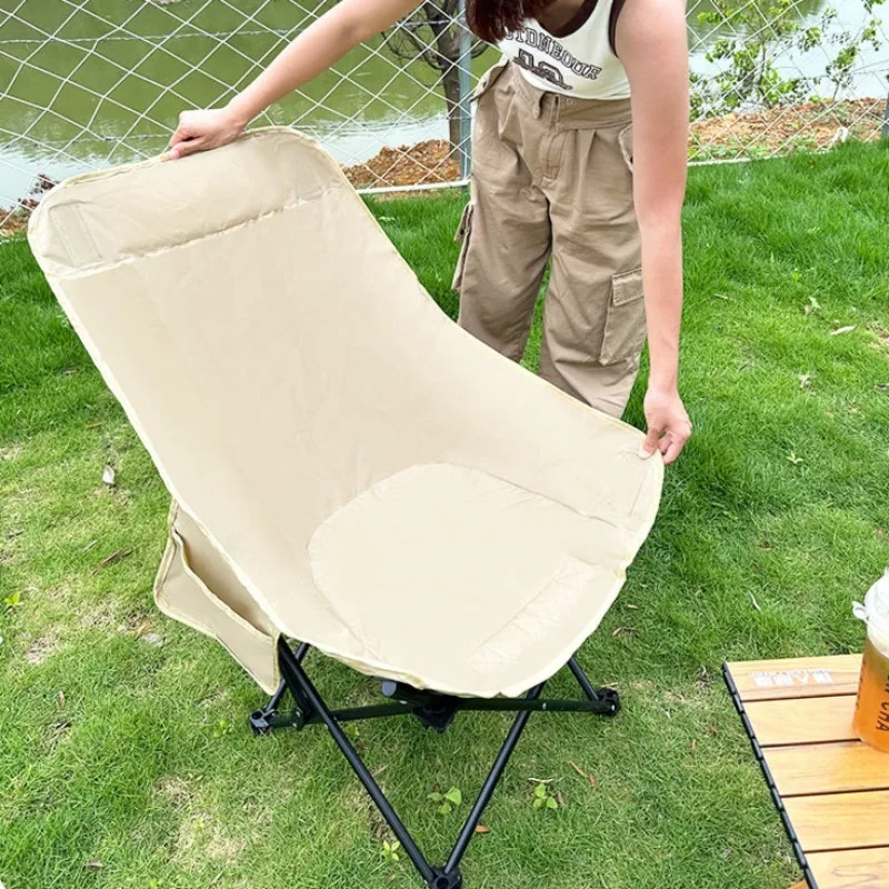 

Camping Outdoor Folding Chair Portable Picnic High Load Bearing Soft Wear-resistant Camping Chair Adjustable Outdoor Furniture
