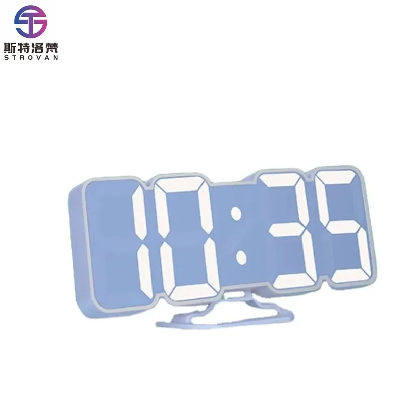 

Color Changing 3D Digital Clock With Voice Control Temperature Display & Remote