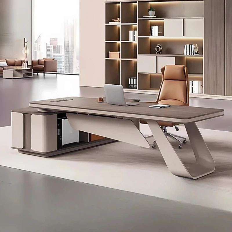 

Luxury Minimalist Computer Desks Organizer Conference Gaming Office Table L Shape Desktop Escritorio Oficina Office Furniture