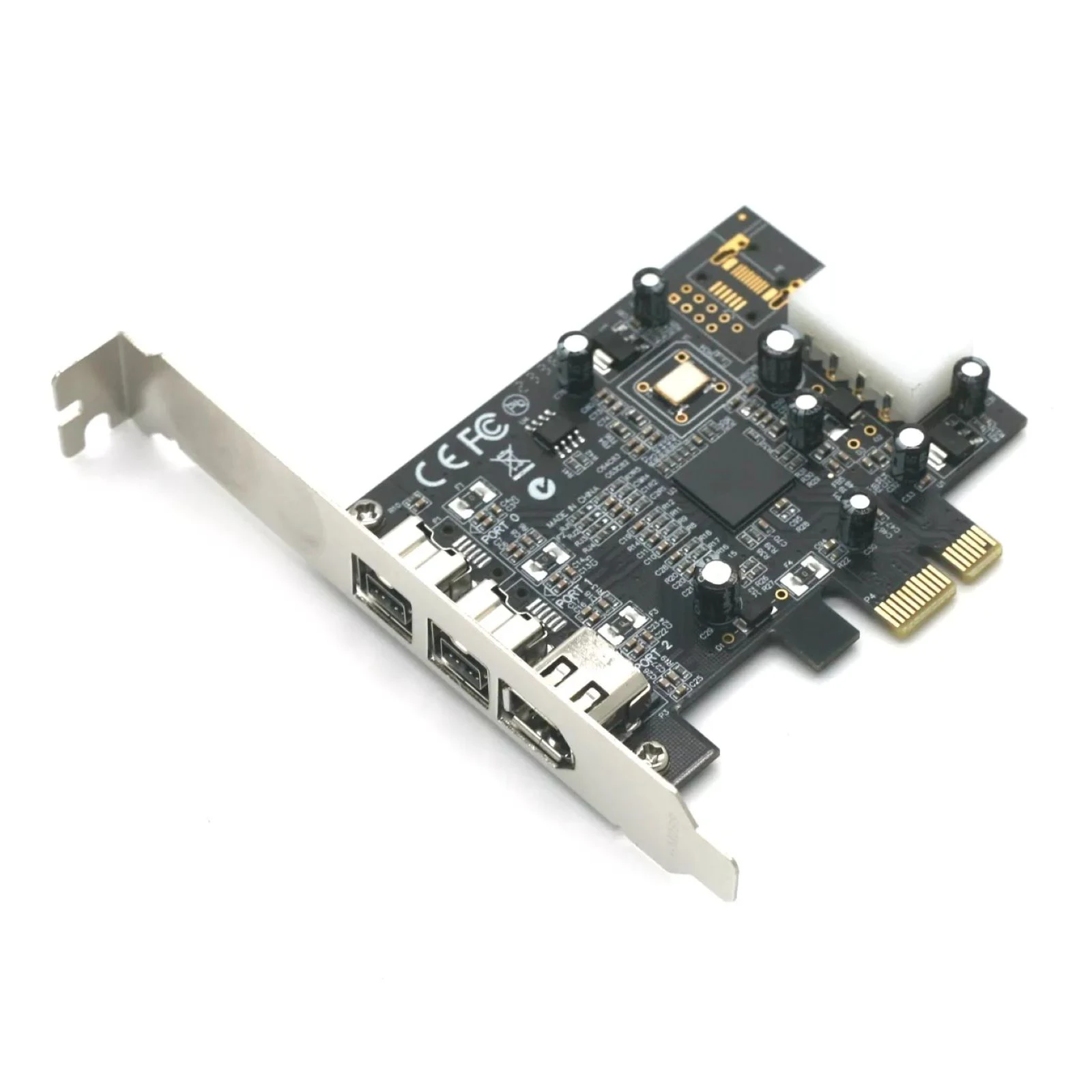 PCI-Express to 1394 A+B Controller Card For Firewire 800 DV Audio Video Capture