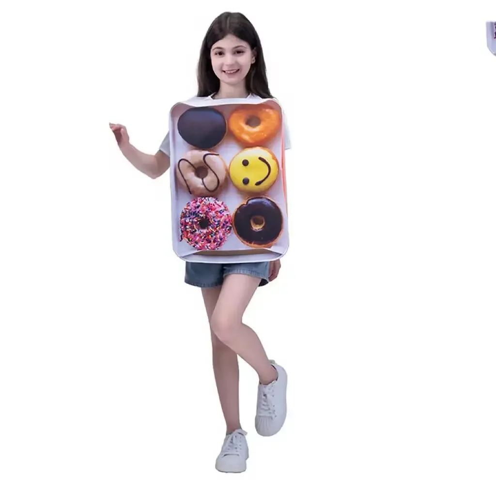 Cosplay Food Party Funny Donut set costumi per adulti e bambini Festival Performance puntelli