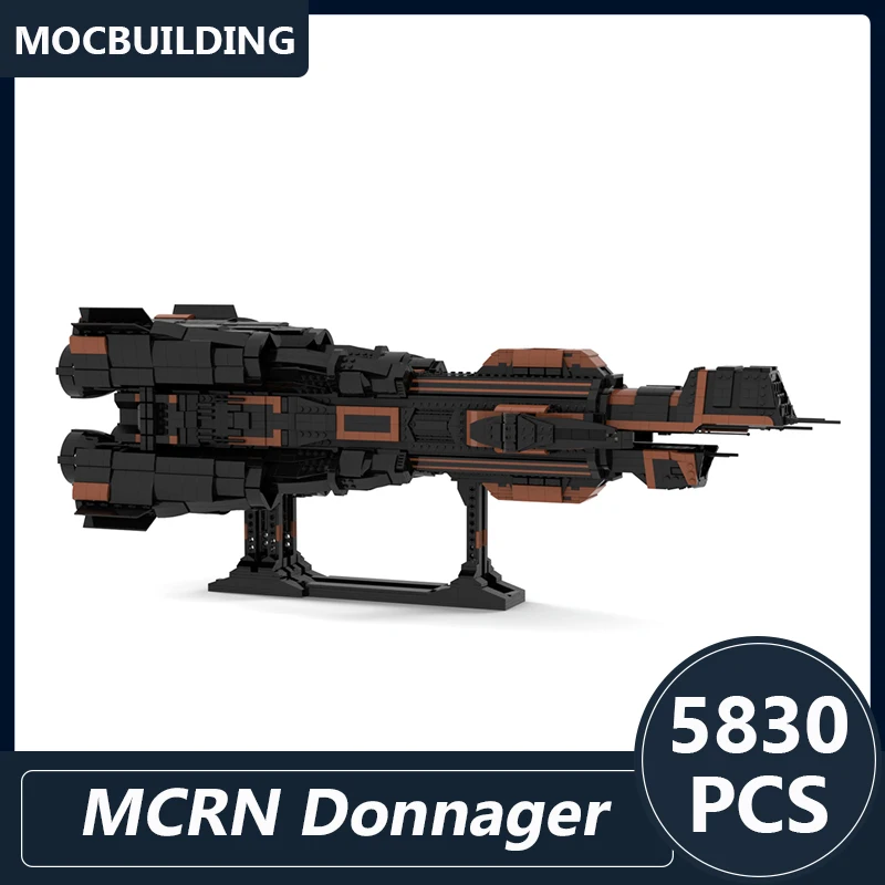 MCRN Donnager Spaceship Model Moc Building Blocks DIY Assembled Bricks Space Creative Display Toys Collection Gifts 5830PCS