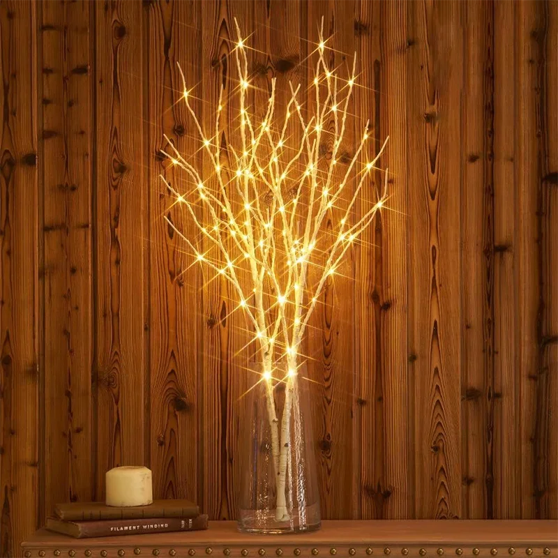 LED Birch Tree Light Warm White USB Battery Power Holiday Decorative Tree Christmas Halloween Easter Gift