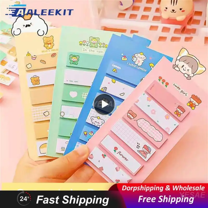 Sticker Student Korean Ins High Color Value 20 Sheets/piece 13.96.9cm Notes Lovely Creativity Paper Index Sticker