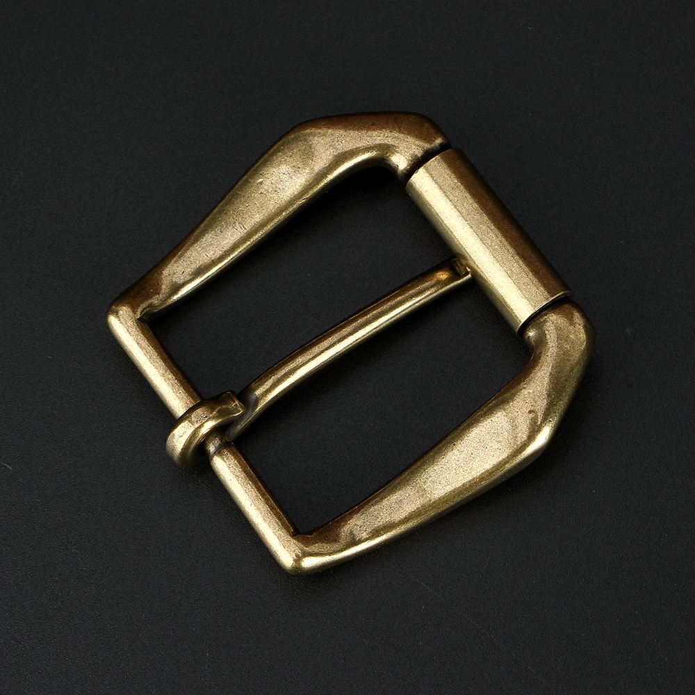 39 مللي متر حزام مشبك العتيقة برونزية الأسطوانة دبوس مشبك الصلبة النحاس الرجال حزام عادية مشبك الجلود الحرفية حزام أجزاء اكسسوارات #6