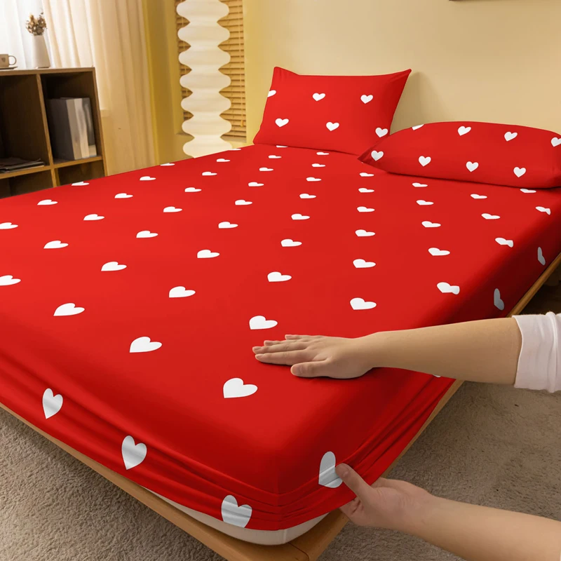 1 Sweetheart patterned frosted bedsheet, bedroom printed bedspread, bedding (excluding pillowcases)