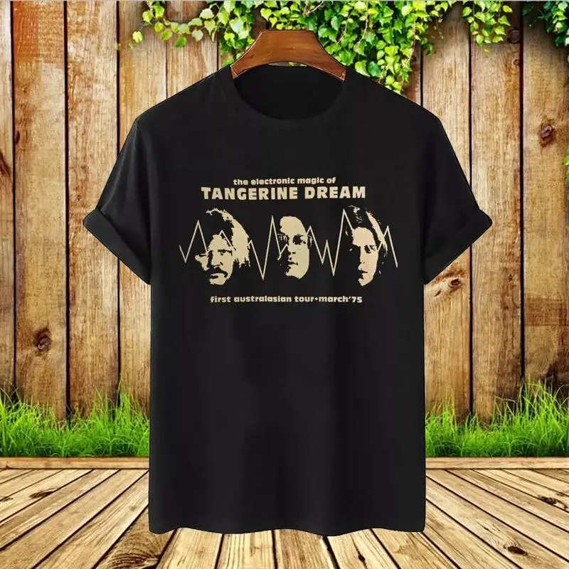 تي شيرت Tangerine Dream Tour '75 أسود بجميع المقاسات Al214 #1