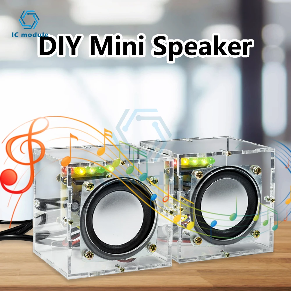 mini speaker  Blue-tooth Speaker Box DIY Kit Electronic Sound Amplifier for Science Experiment STEM Learning for Teens Adults