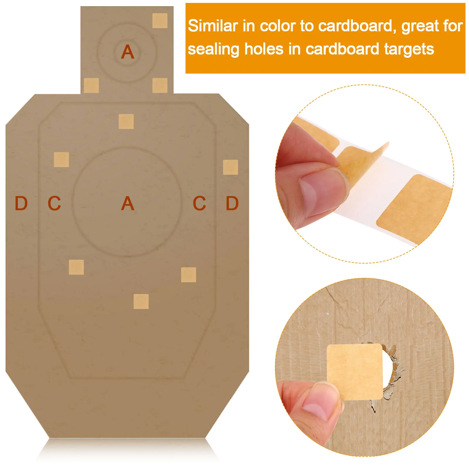 6000ชิ้น/6ม้วนพาสเตอร์เป้าหมายสี่เหลี่ยมสติกเกอร์ติดเป้าด้วยตนเองปืนอัดลมเป้ายิงธนูเป้าแบบพาสเตอร์ขนาด0.85นิ้ว