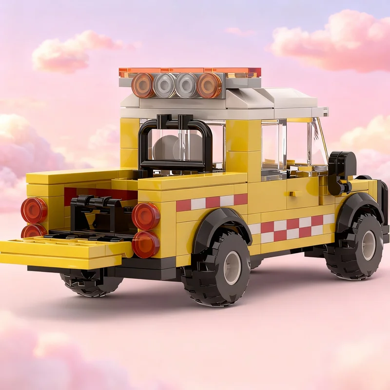 

217 деталей MOC: Специальный транспорт Land Rover Pilot Vehicle, модель городского грузовика, конструктор, креативный подарок, декор для витрины, премиум-класс
