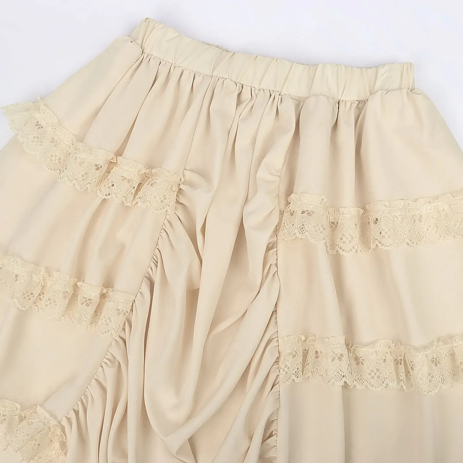 Medieval Ruffled High Waisted Long Victorian Skirt Steampunk Skirts Womens Party Wear Gothic Vintage Clothes Medieval Costume view 5
