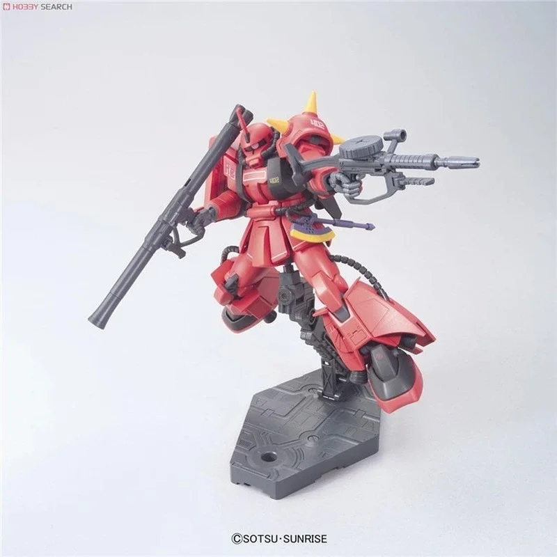 Bandai Genuine Gundam Model Kit Anime Figure HG 1/144 MS-06R-2 Zaku Ⅱ Collection Gunpla Anime Action Figure Toys for Children