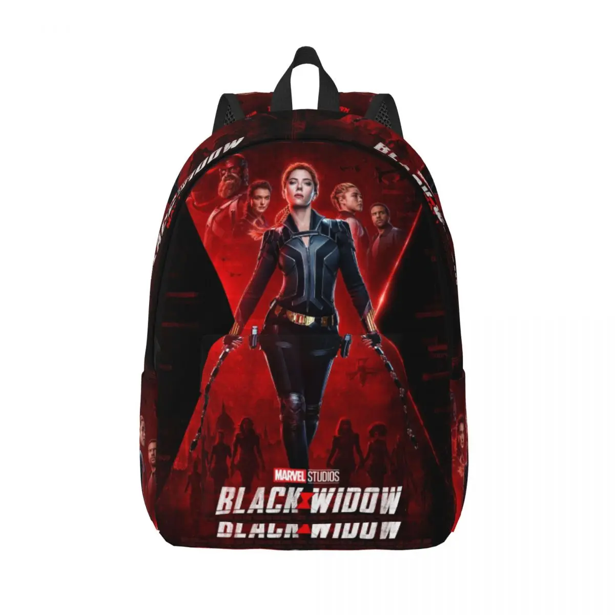 Custom Black Widow Poster Travel Canvas Backpack Men Women School Computer Bookbag College Student Daypack Bags