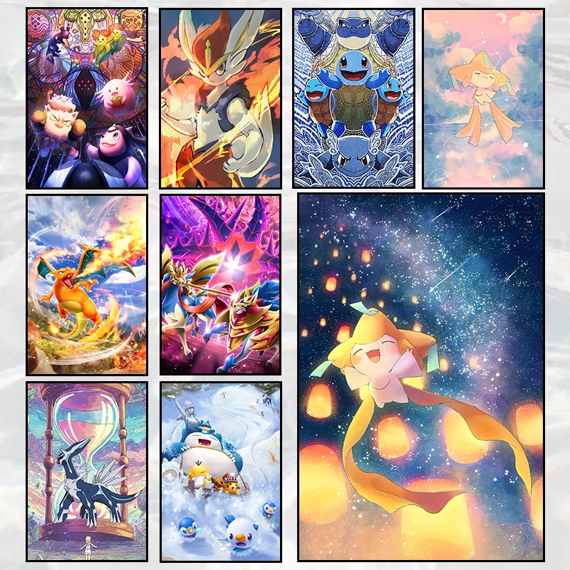 desenhos-animados-pok-E-mon-cute-elf-pinturas-suspensas-perifericas-decorativas