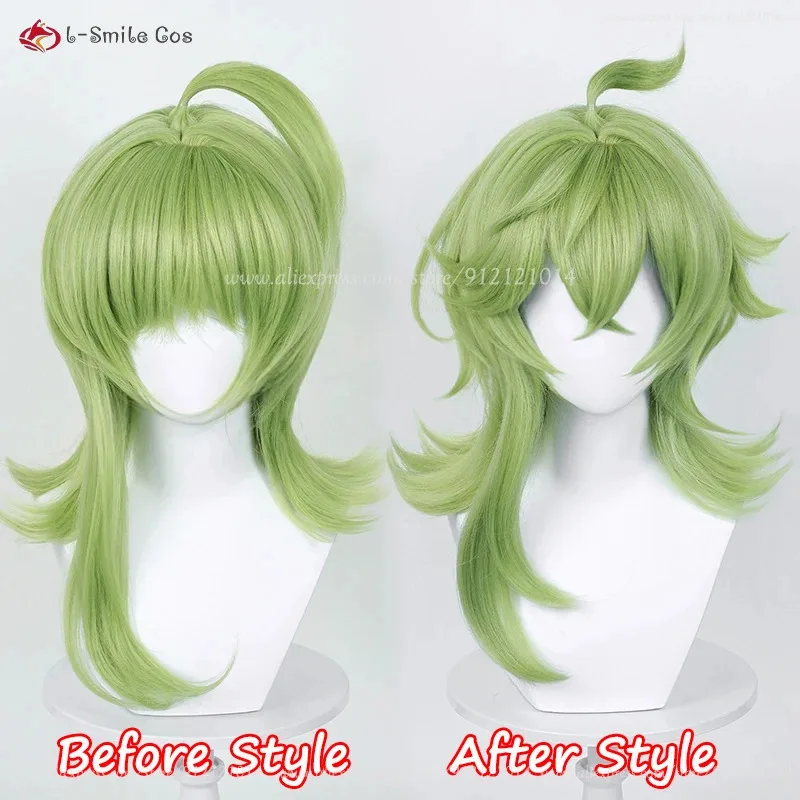 111 www لعبة Sumeru Collei تأثيري 55 سنتيمتر طويلة مقاومة للحرارة الشعر الاصطناعية هالوين حفلة أنيمي الباروكات + غطاء شعر مستعار