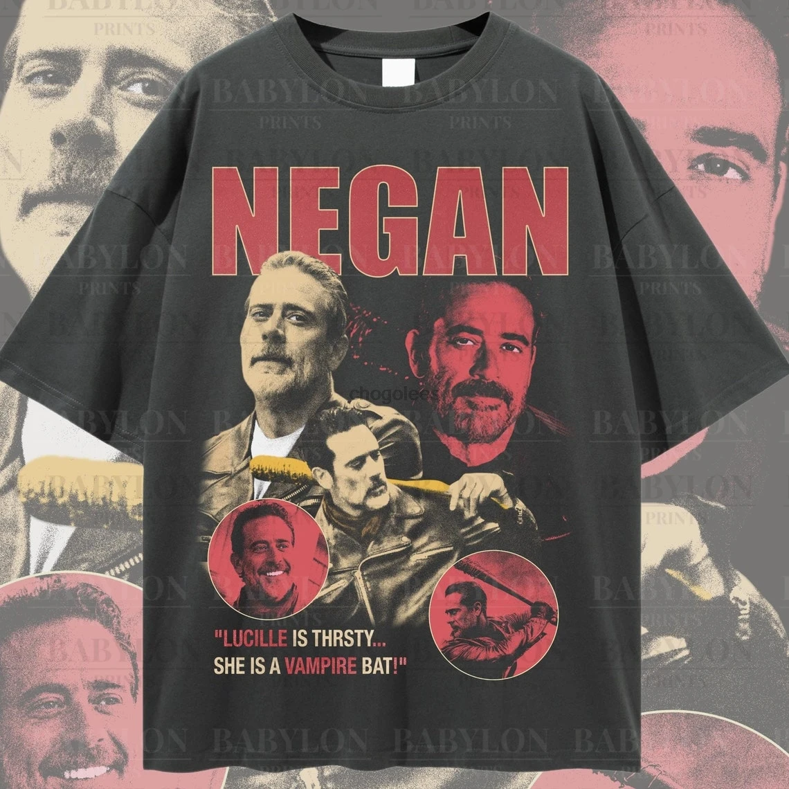 تي شيرت Negan كبير الحجم The Walking Dead TWD Daryl Rick Grimes Merch Sweatshirt