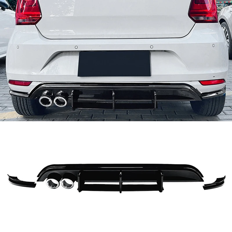 

Rear Bumper Diffuser Lip Spoiler Splitter Protector For Volkswagen Polo MK5 6R 2009 2010 2011 2012 2013 2014 Decoration Guard