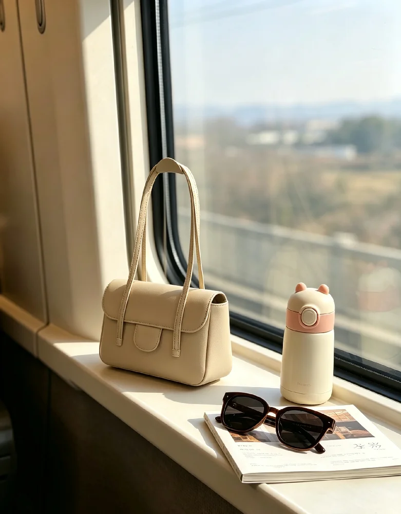 Elegant Minimal Designer Style Ladies Handbag Muted Solid PU Leather Shoulder Bag Delicate Chain Decoration Crossbody Bag Multi‑layer Compartments For Banquet Dating